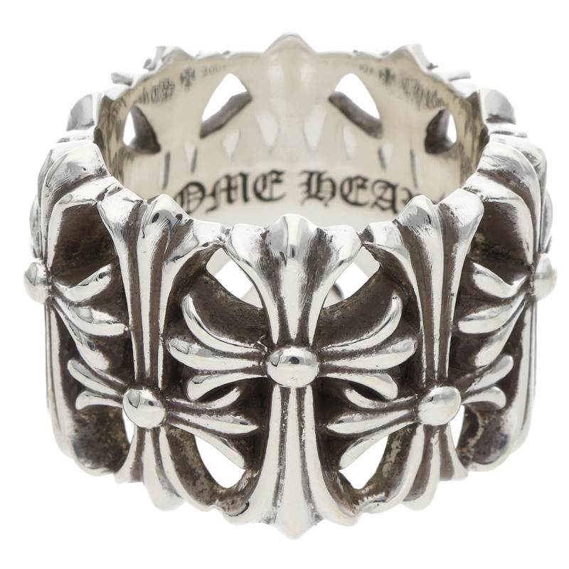 Chrome Hearts Cemetery Cross Silver Ring Size ONE SIZE