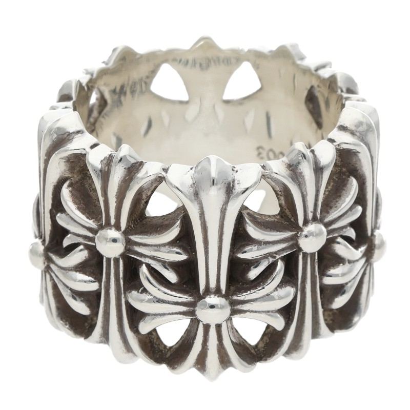 Chrome Hearts Cemetery Cross Silver Ring Size ONE SIZE