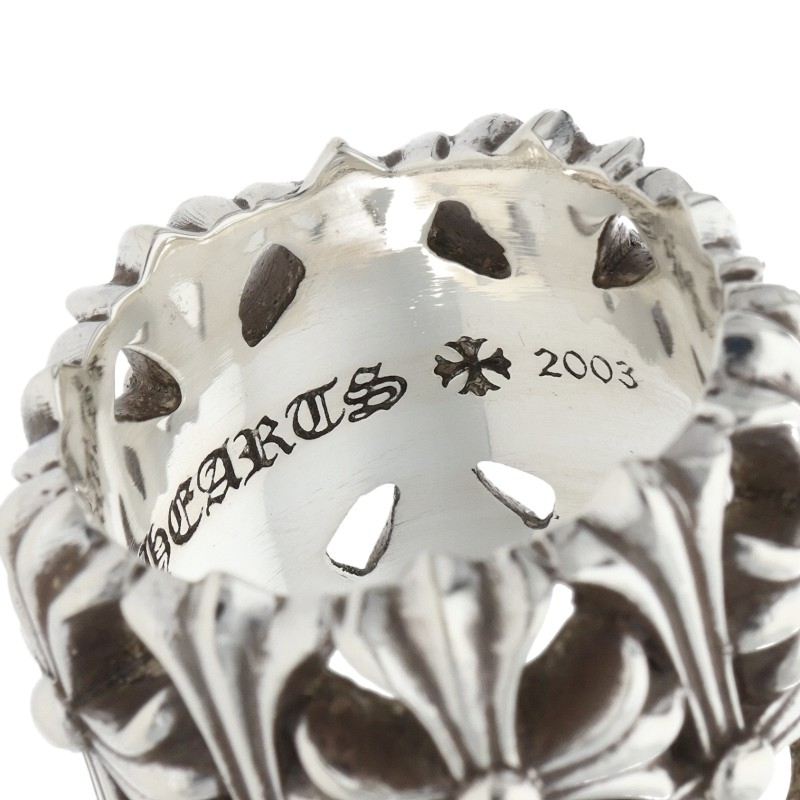 Chrome Hearts Cemetery Cross Silver Ring Size ONE SIZE