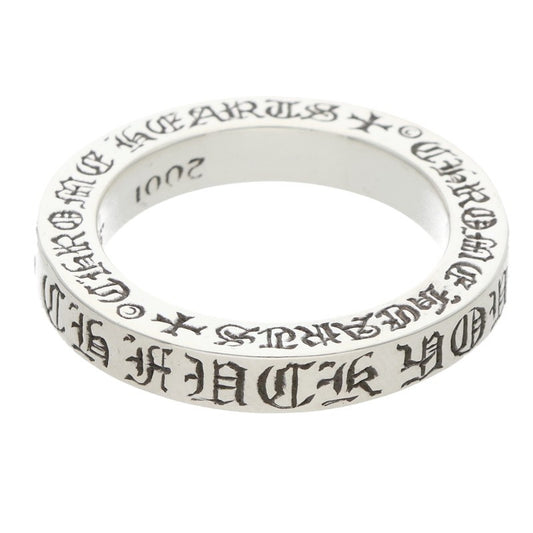 Chrome Hearts 3mm SPACER FUCKYOU Silver Ring Size ONE SIZE