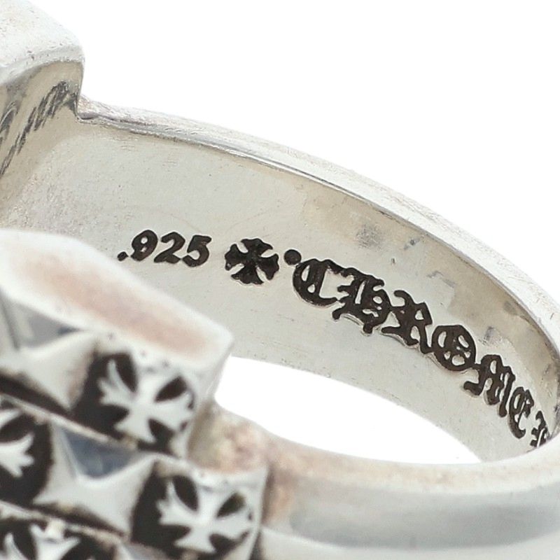 Chrome Hearts Deco CH Plus Silver Ring Size ONE SIZE