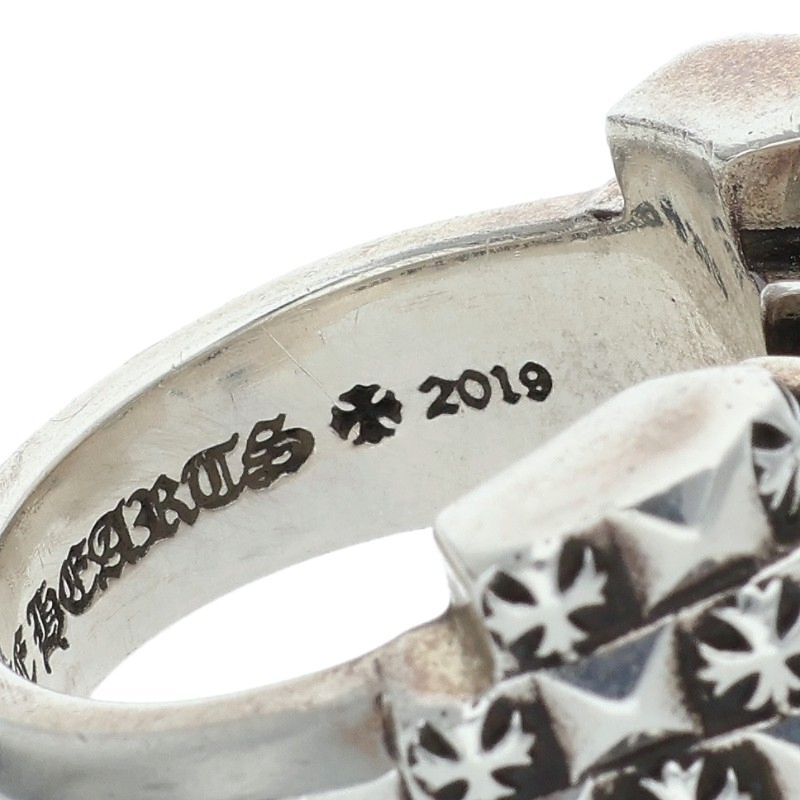 Chrome Hearts Deco CH Plus Silver Ring Size ONE SIZE