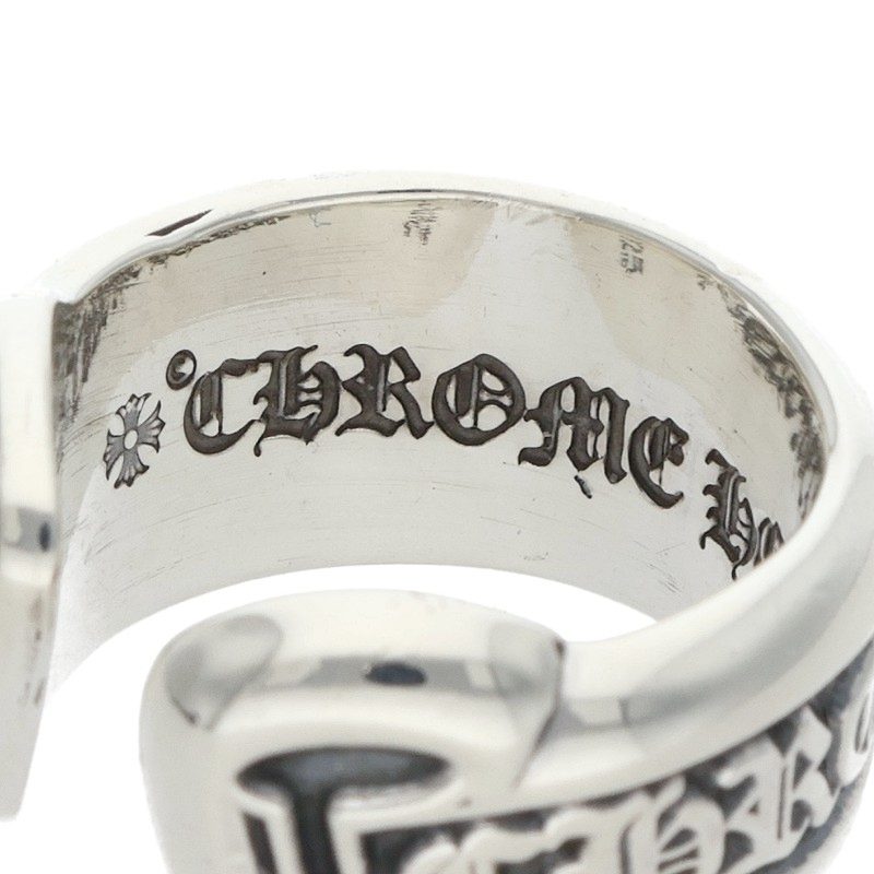 Chrome Hearts SM Scroll Label Silver Ring Size ONE SIZE