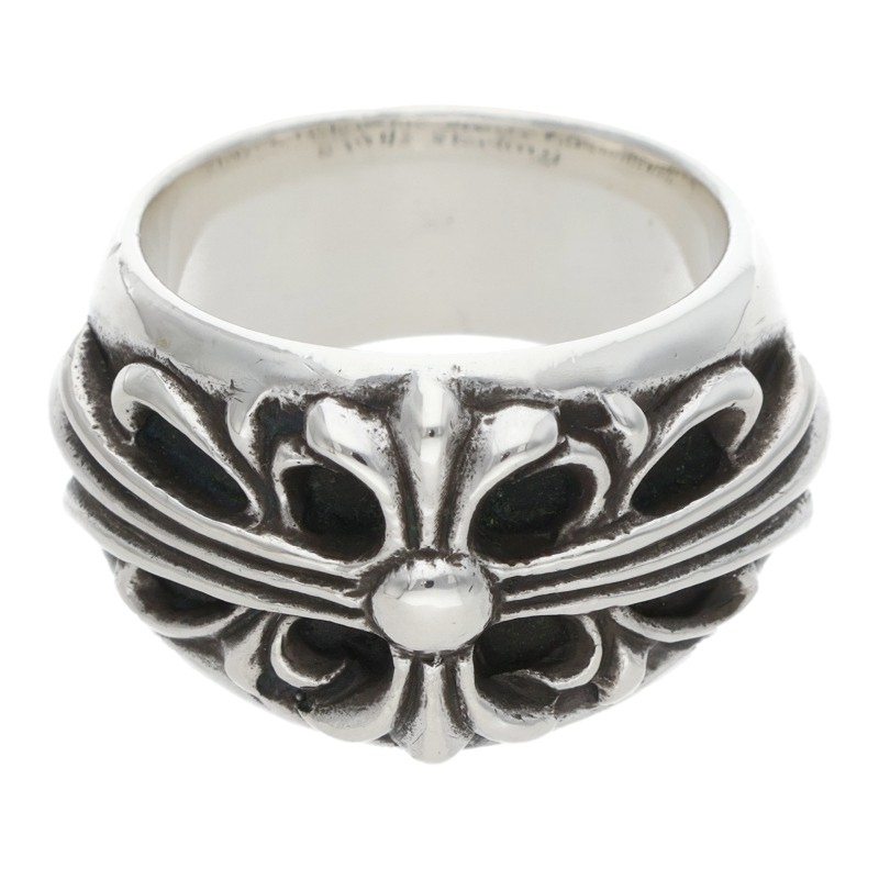 Chrome Hearts FLRL CRS Sterling Silver Ring Size ONE SIZE
