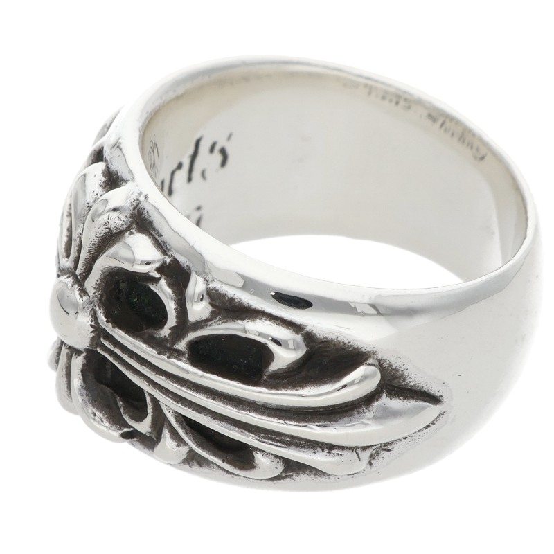 Chrome Hearts FLRL CRS Sterling Silver Ring Size ONE SIZE