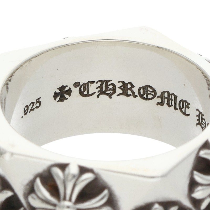 Chrome Hearts Pentagon CH Plus Silver Ring Size ONE SIZE