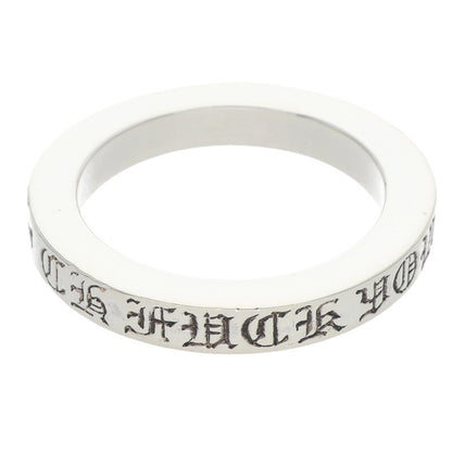 Chrome Hearts 3mm Spacer FUCKYOU Silver Ring Size ONE SIZE