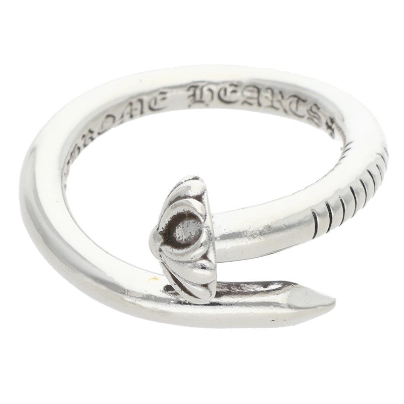 Chrome Hearts Nail Crossball Silver Ring Size US 7