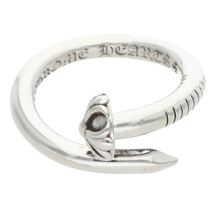 Chrome Hearts Nail Crossball Silver Ring Size US 7