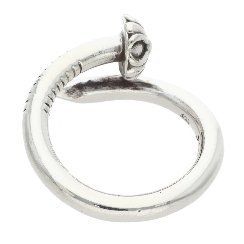 Chrome Hearts Nail Crossball Silver Ring Size US 7