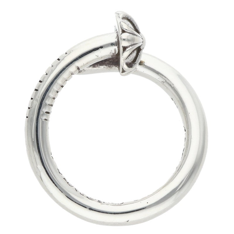 Chrome Hearts Nail Crossball Silver Ring Size US 7