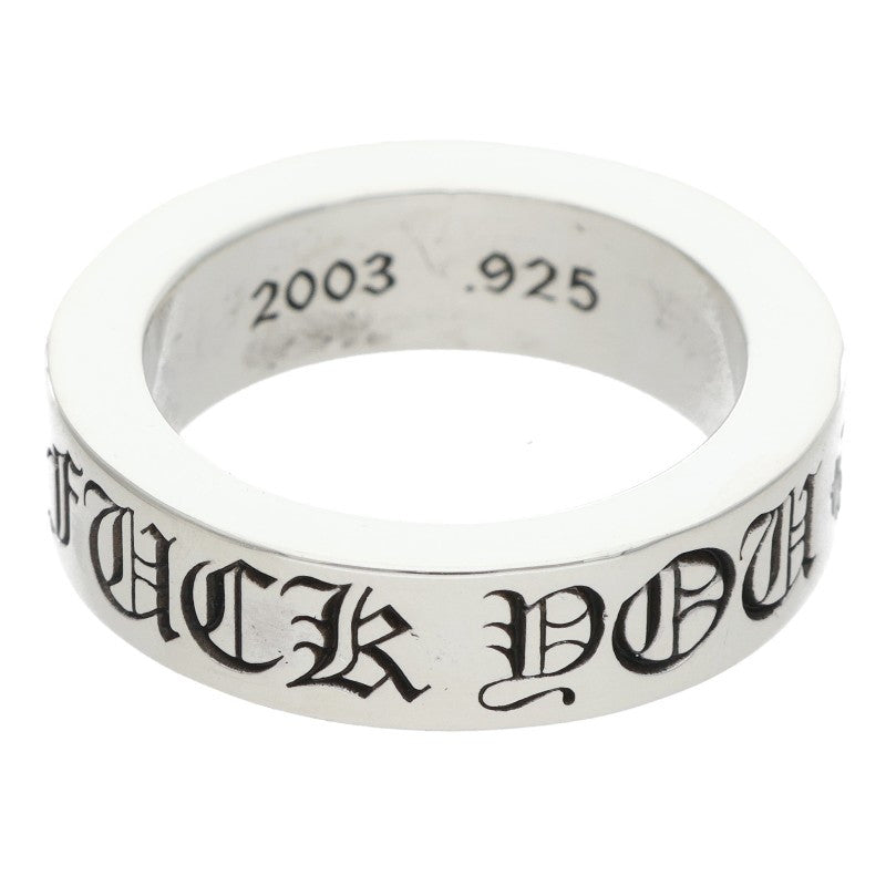 Chrome Hearts 6mm Spacer FUCKYOU Silver Ring Size ONE SIZE