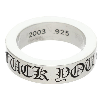 Chrome Hearts 6mm Spacer FUCKYOU Silver Ring Size ONE SIZE