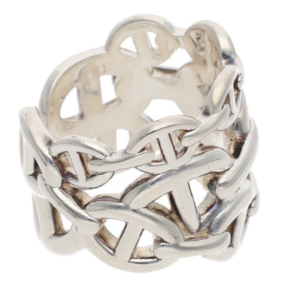 HERMES Chaine d'Ancre Enchainee GM Silver Ring Size ONE SIZE