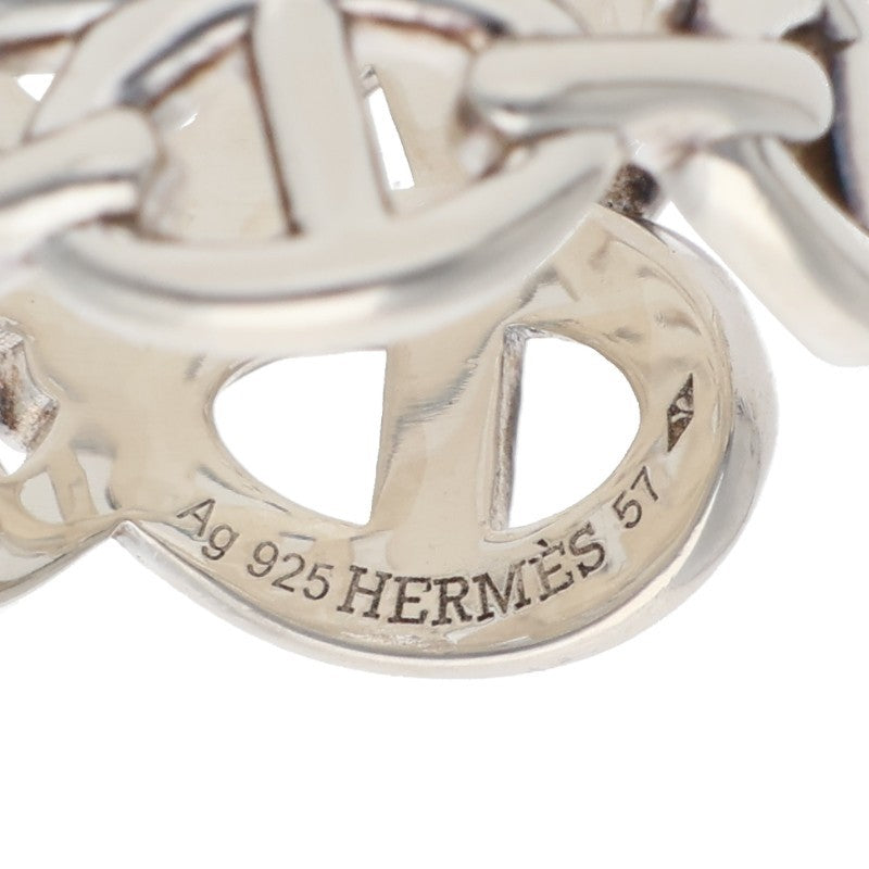 HERMES Chaine d'Ancre Enchainee GM Silver Ring Size ONE SIZE