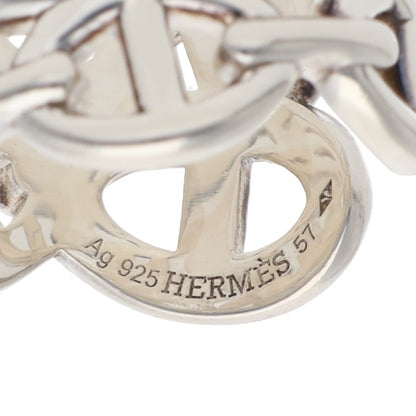 HERMES Chaine d'Ancre Enchainee GM Silver Ring Size ONE SIZE