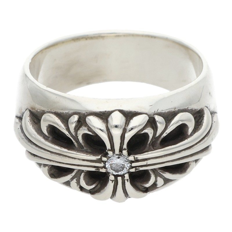 Chrome Hearts Floral Cross 1 Diamond Silver Size ONE Multi