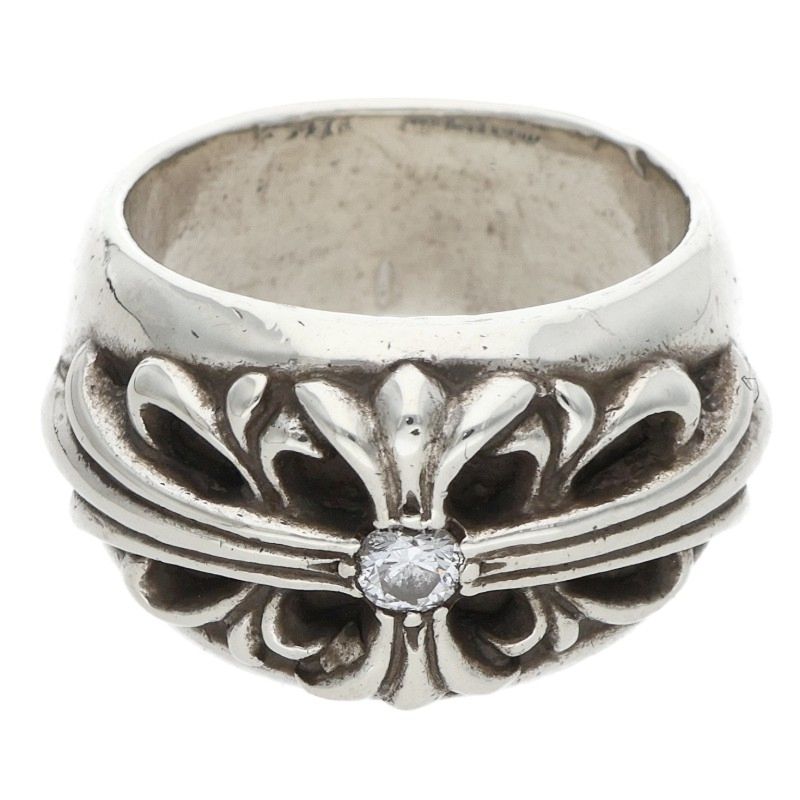 Chrome Hearts Floral Cross 1 Diamond Silver Size ONE SIZE