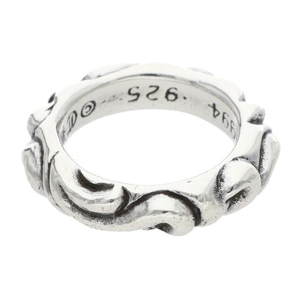 Chrome Hearts Scroll Band Silver Ring Size US 3