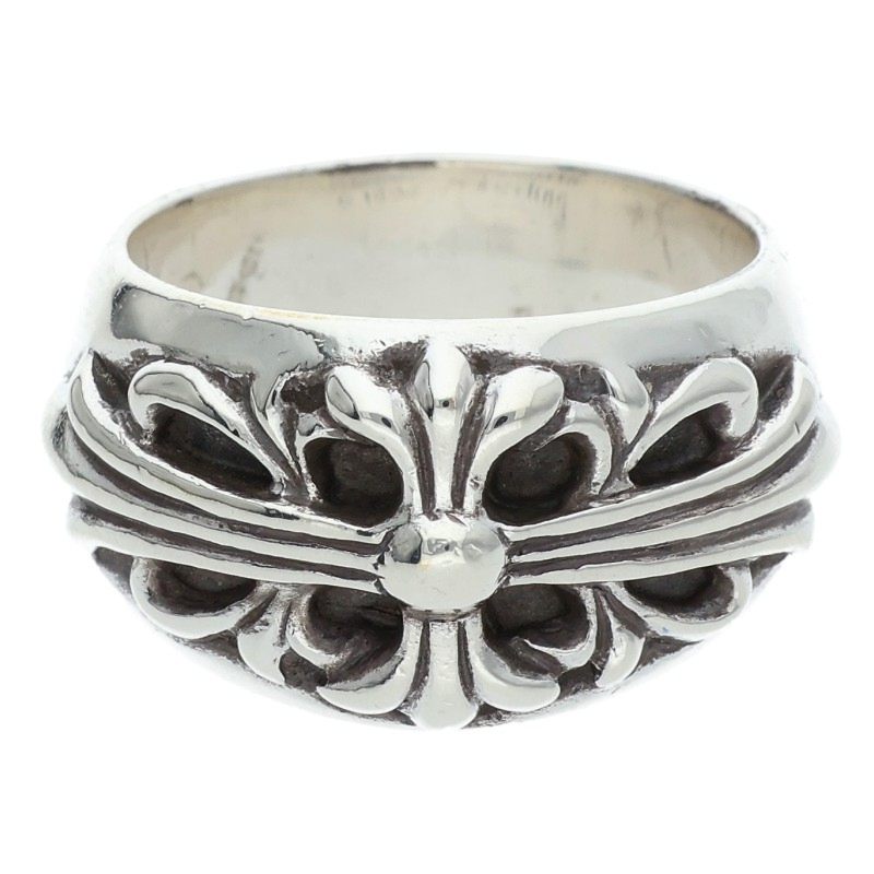 Chrome Hearts FLRL CRS Floral Cross Ring Size ONE SIZE