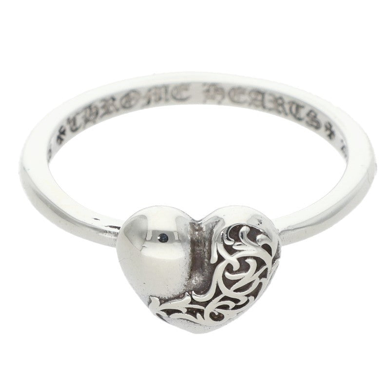 Chrome Hearts Bubblegum Heart Silver Ring Size US 5