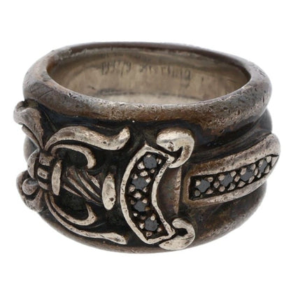 Chrome Hearts Dagger Pave Black Diamond Silver Size Multi