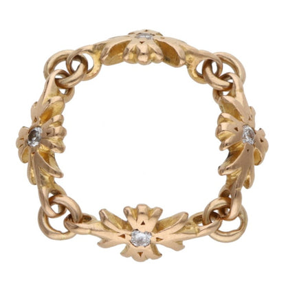 Chrome Hearts 22K Tiny E CH Plus Diamond Ring Size US 7