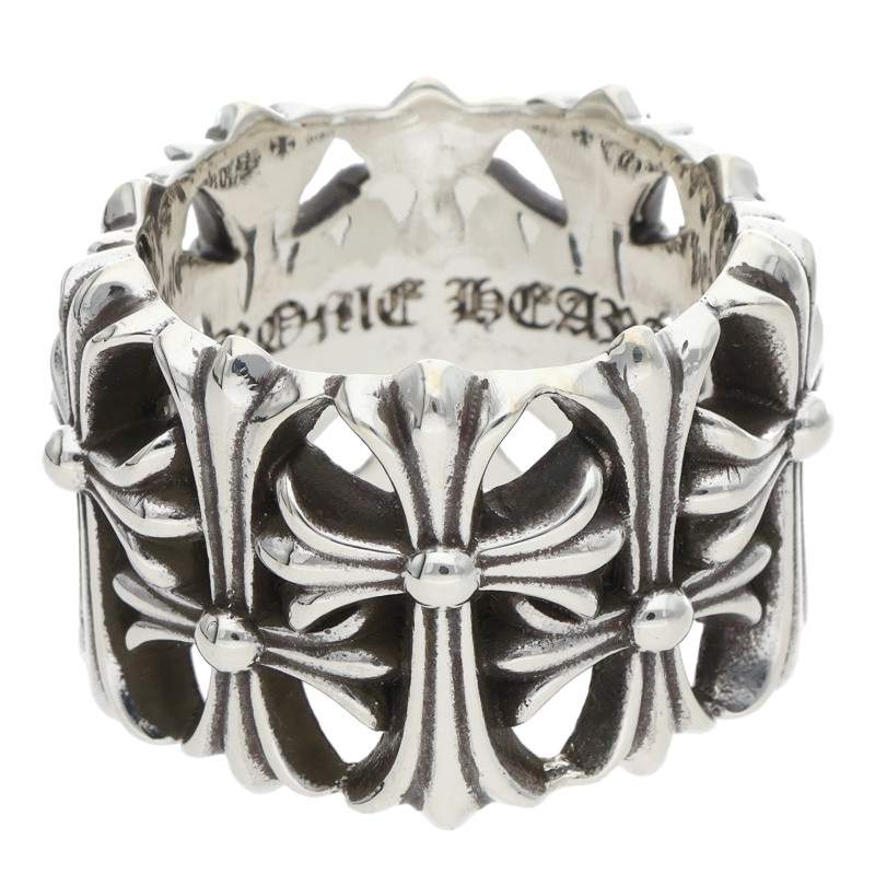 Chrome Hearts Cemetery Cross Silver Ring Size ONE SIZE