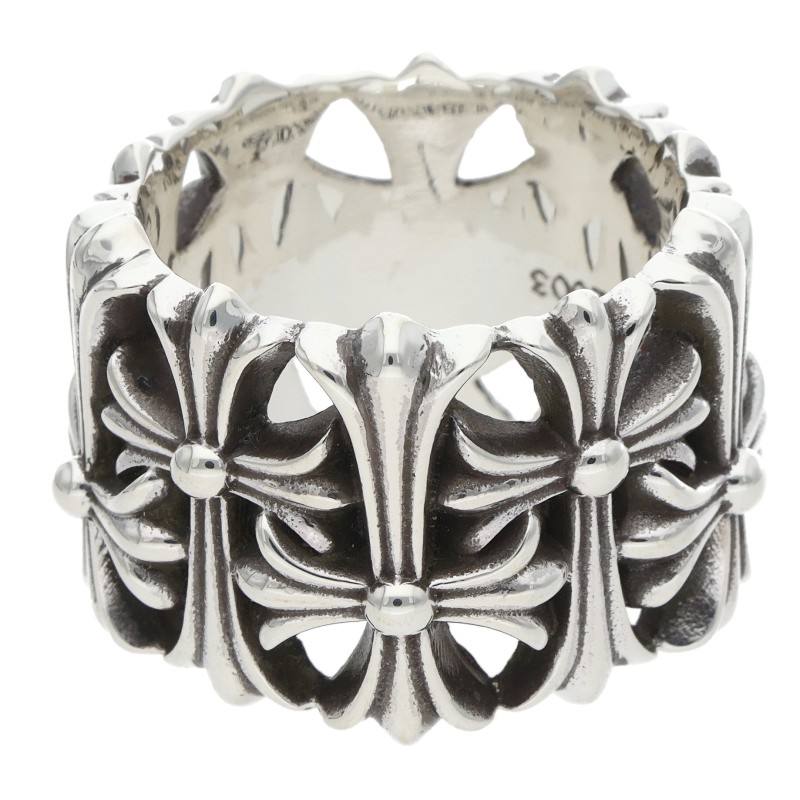 Chrome Hearts Cemetery Cross Silver Ring Size ONE SIZE