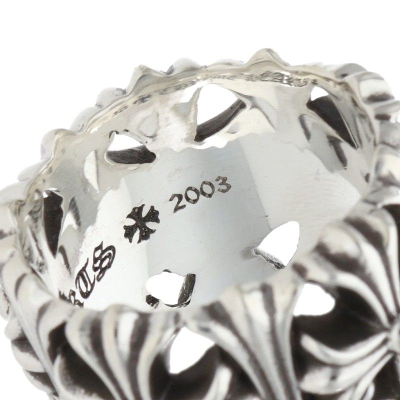 Chrome Hearts Cemetery Cross Silver Ring Size ONE SIZE