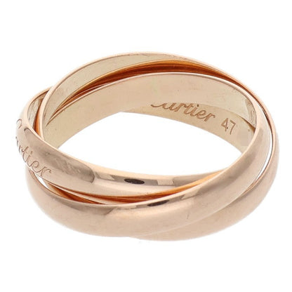 Cartier Trinity K18 Pink Gold Triple Ring Size ONE SIZE