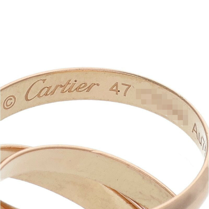 Cartier Trinity K18 Pink Gold Triple Ring Size ONE SIZE