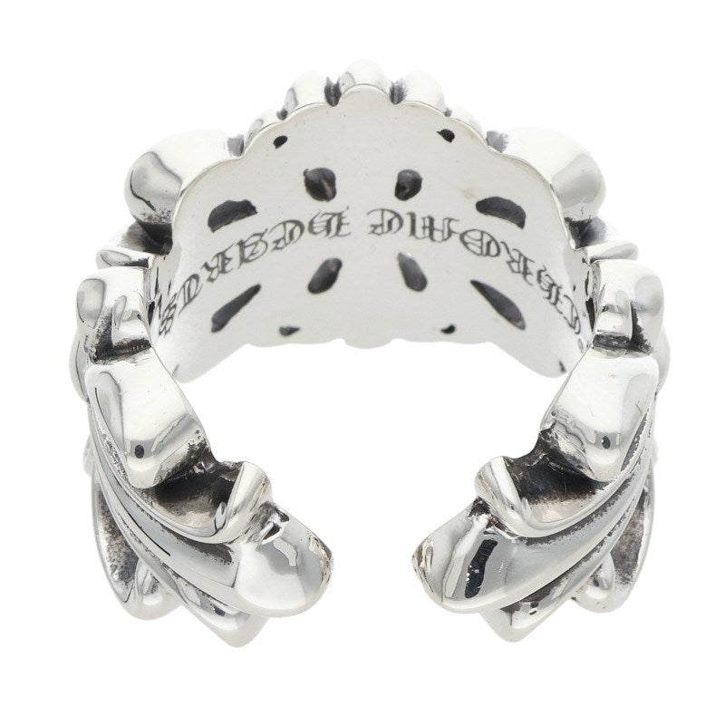 Chrome Hearts Double Floral Cross Silver Ring Size ONE SIZE