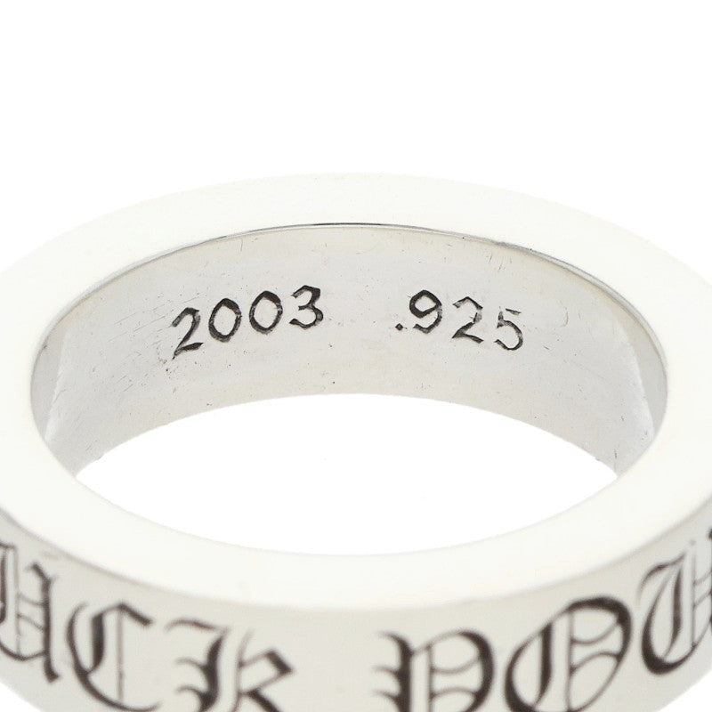 Chrome Hearts 6mm Spacer FUCKYOU Silver Ring Size ONE SIZE