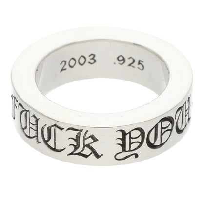 Chrome Hearts 6mm Spacer FUCKYOU Silver Ring Size ONE SIZE