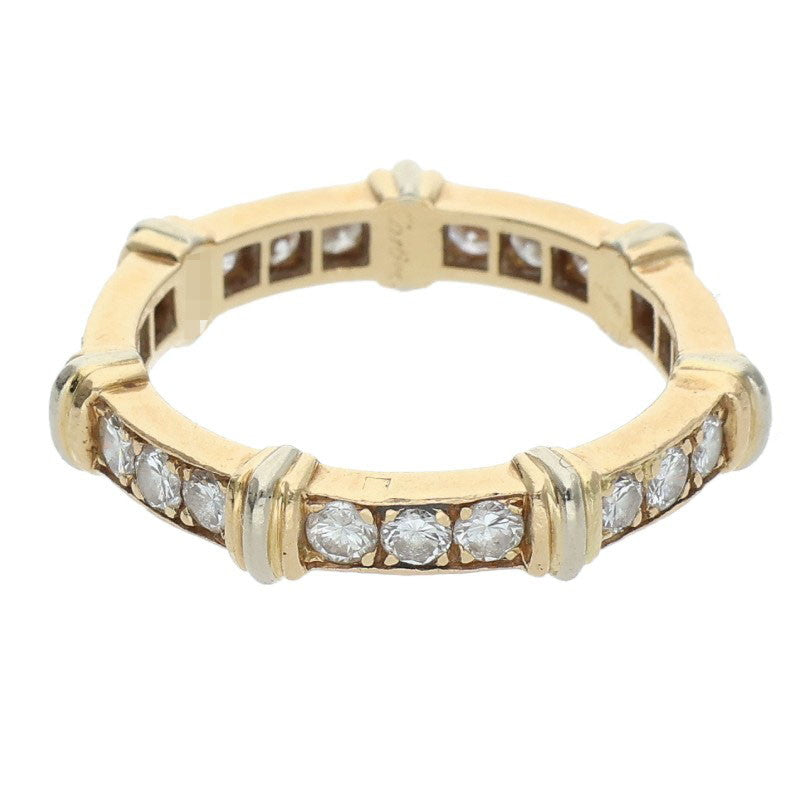 Cartier Contessa 18K YG Pave Full Diamond Ring Size ONE SIZE