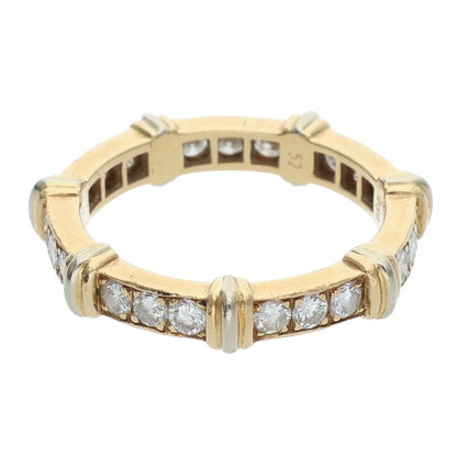 Cartier Contessa 18K YG Pave Full Diamond Ring Size ONE SIZE