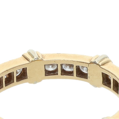 Cartier Contessa 18K YG Pave Full Diamond Ring Size ONE SIZE