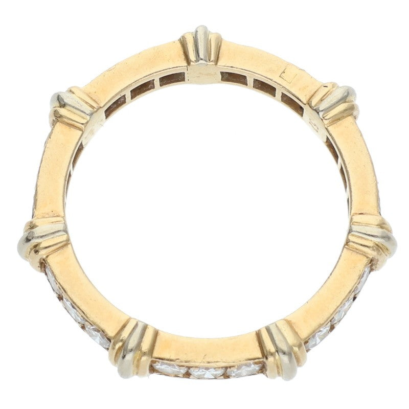Cartier Contessa 18K YG Pave Full Diamond Ring Size ONE SIZE