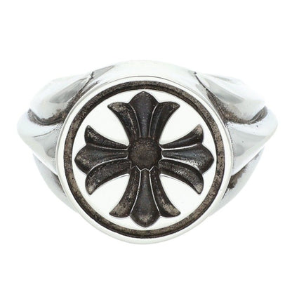 Chrome Hearts Seal Stamp CH Plus Silver Ring Size ONE SIZE