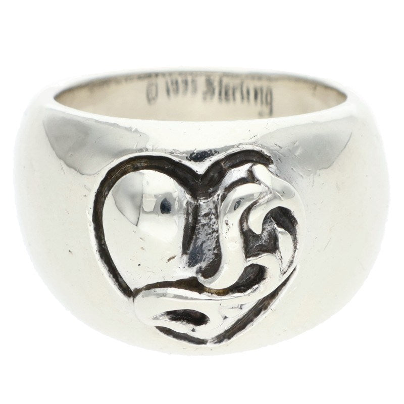 Chrome Hearts Heart In Band Silver Ring Size US 4