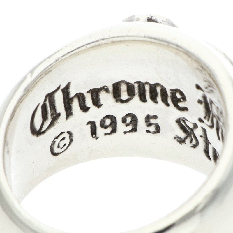 Chrome Hearts Heart In Band Silver Ring Size US 4