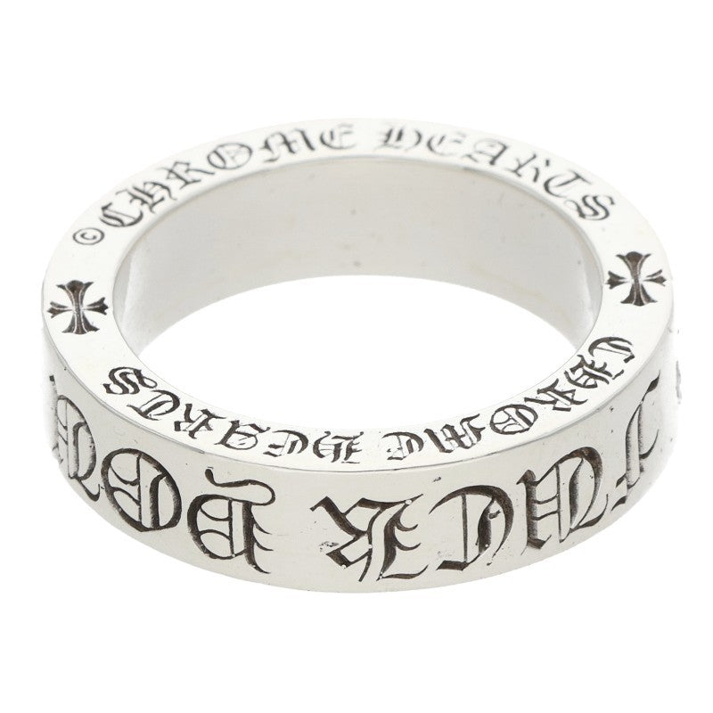 Chrome Hearts 6mm Spacer Fuck You Silver Ring Size US 8.5