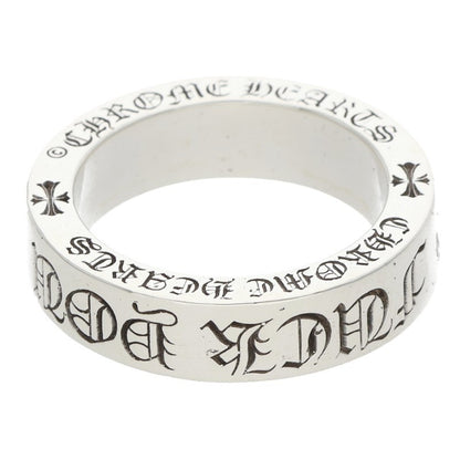 Chrome Hearts 6mm Spacer Fuck You Silver Ring Size US 8.5