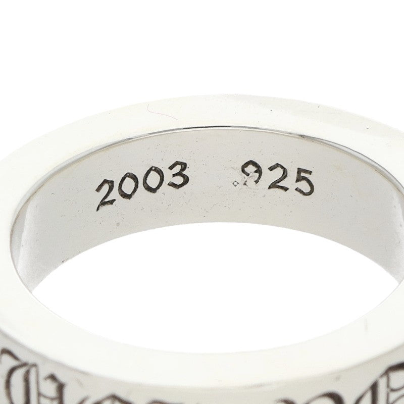 Chrome Hearts 6mm Spacer Fuck You Silver Ring Size US 8.5