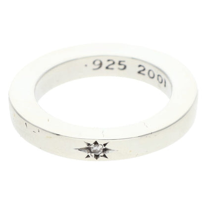 Chrome Hearts 3mm Spacer Plain 1-Diamond Ring Size ONE SIZE