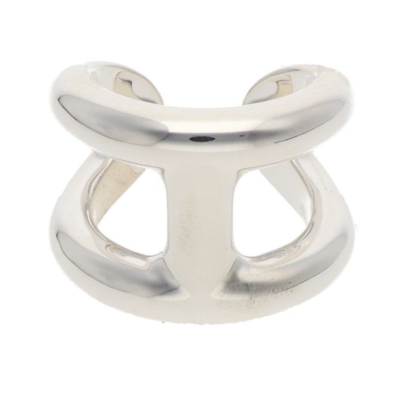 HERMES Osmose GM Silver Ring Size ONE SIZE