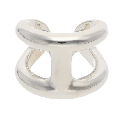HERMES Osmose GM Silver Ring Size ONE SIZE
