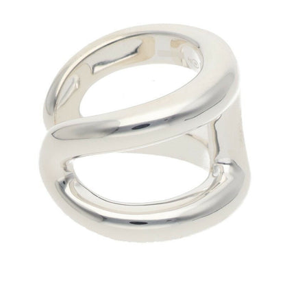 HERMES Osmose GM Silver Ring Size ONE SIZE