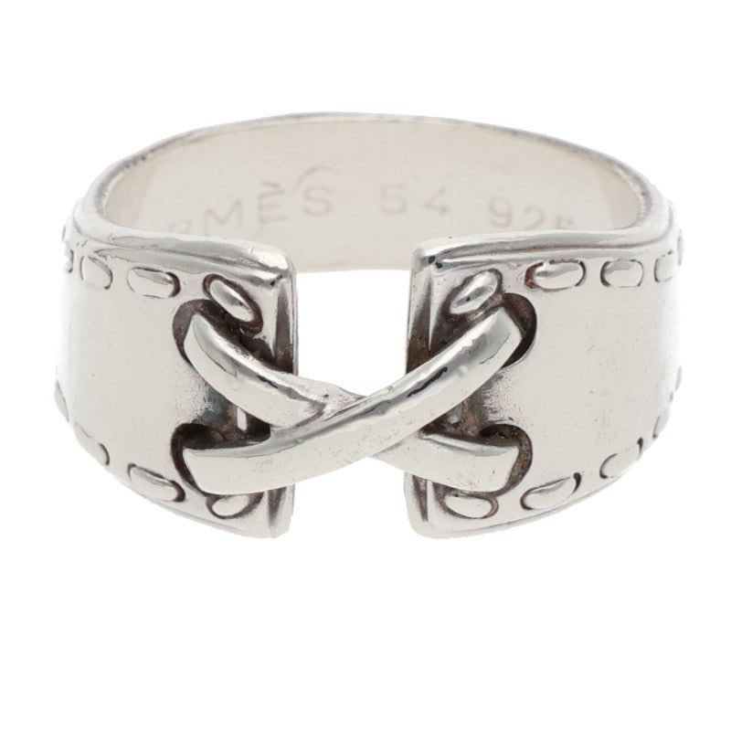 HERMES Mexico Silver Ring Size ONE SIZE